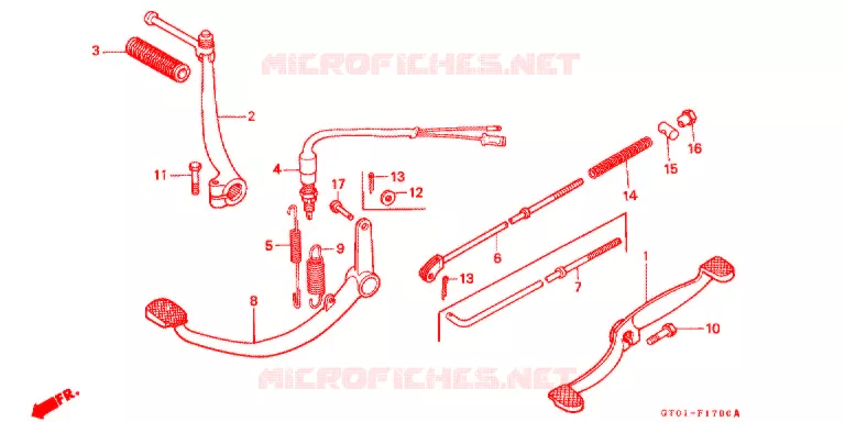 PEDALE - KICK Honda MOTO 90 CUB 1994  C90CMP