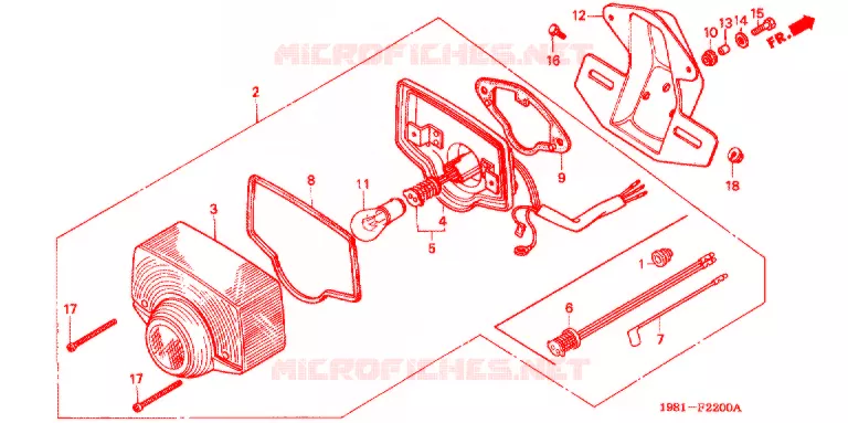 FEU ARRIERE Honda MOTO 90 CD 1989  CD90H