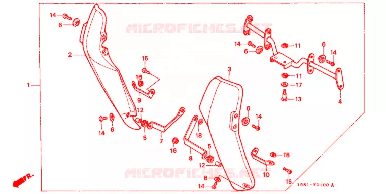 PROTEGE JAMBE Honda MOTO 90 CD 1991  CD90H