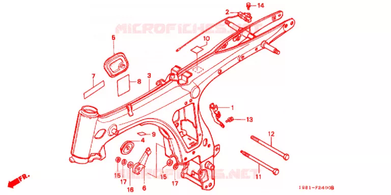 CADRE Honda MOTO 90 CD 1992  CD90N