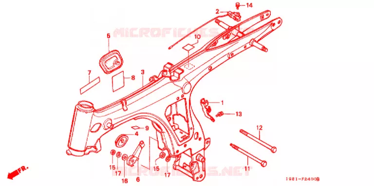 CADRE Honda MOTO 90 CD 1993  CD90P