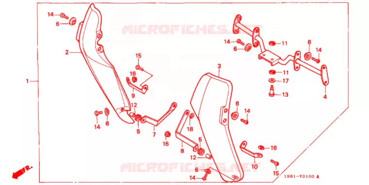 PROTEGE JAMBE Honda MOTO 90 CD 1993  CD90P