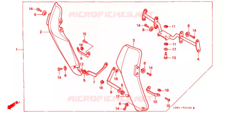 PROTEGE JAMBE Honda MOTO 90 CD 1996  CD90S