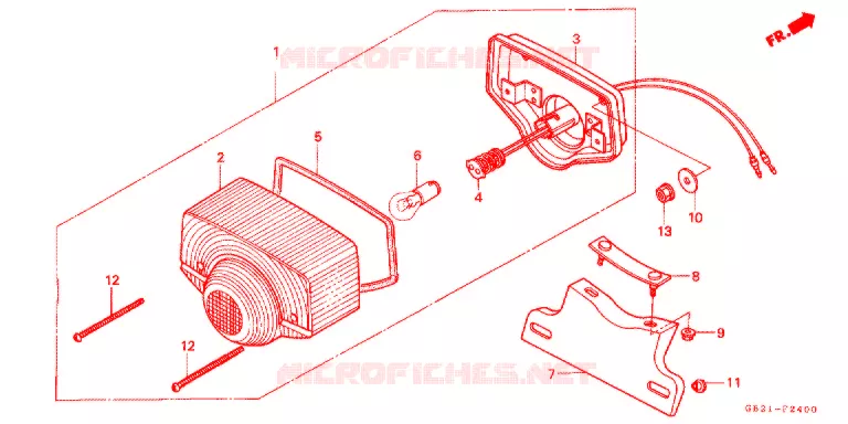 FEU ARRIERE Honda MOTO 70 CHALY 1982  CF70C