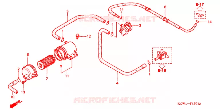 COMMANDE INJECTION D'AIR SOUPAPE - FILTRE A AIR (AI) Honda SCOOTER 125 SPACY 2005  CHA1255