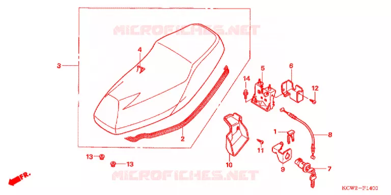 SELLE Honda SCOOTER 125 SPACY 2008  CHA125L7