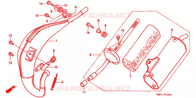 ECHAPPEMENT Honda MOTO 80 CR 1999  CR80RBX
