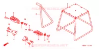 BEQUILLE   REPOSE PIEDS pour Honda CRF 450 R RED de 2008