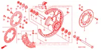 ROUE ARRIERE pour Honda CRF 450 R RED de 2008