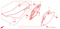 SIEGE/COUVERCLE LATERAL  pour Honda CRF 450 R RED de 2008