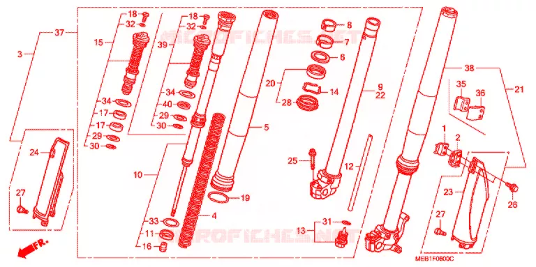 FOURCHE Honda MOTO 450 CRF 2008  CRF450R8