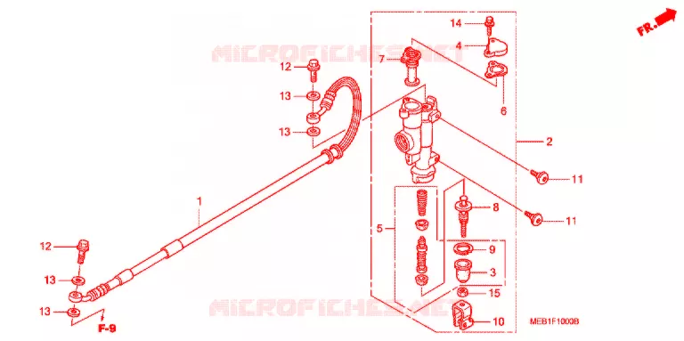MAITRE-CYLINDRE DE FREIN ARRIERE Honda MOTO 450 CRF 2008  CRF450R8