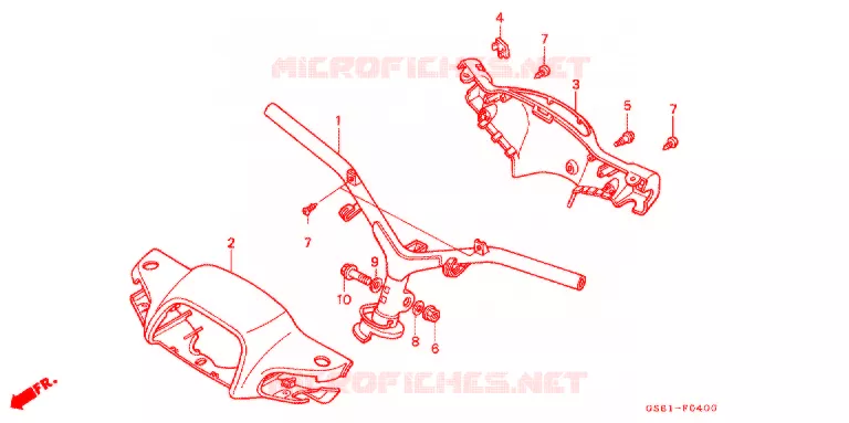 GUIDON - CARENAGE Honda SCOOTER 50 other-models 1987  SB50H
