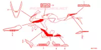 AUTOCOLLANTS (2) pour Honda CBR 1000 RR SP1 de 2017