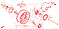 ROUE ARRIERE pour Honda CBR 1000 RR SP1 de 2017