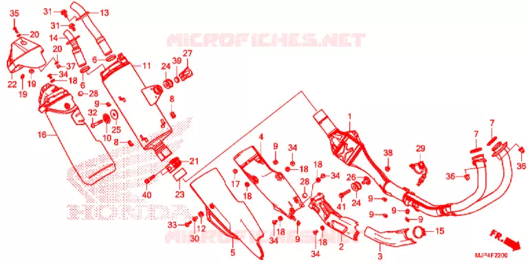 SILENCIEUX D'ECHAPPEMENT Honda MOTO 1000 AFRICA-TWIN 2017  CRF1000AH