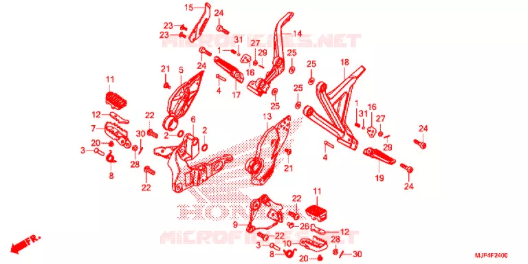 REPOSE PIED Honda MOTO 1000 AFRICA-TWIN 2017  CRF1000AH