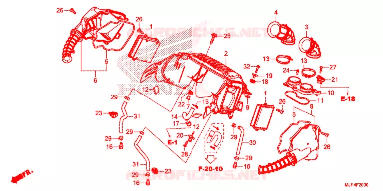 FILTRE A AIR Honda MOTO 1000 AFRICA-TWIN 2017  CRF1000DH