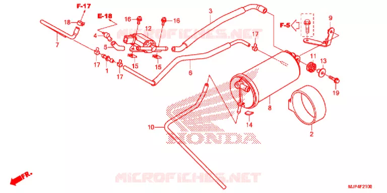 SYSTÈME DE RECYCLAGE DES GAZ Honda MOTO 1000 AFRICA-TWIN 2017  CRF1000DH