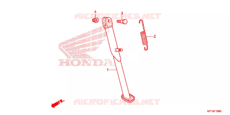 BEQUILLE LATERALE Honda MOTO 150 CRF 2017  CRF150FH