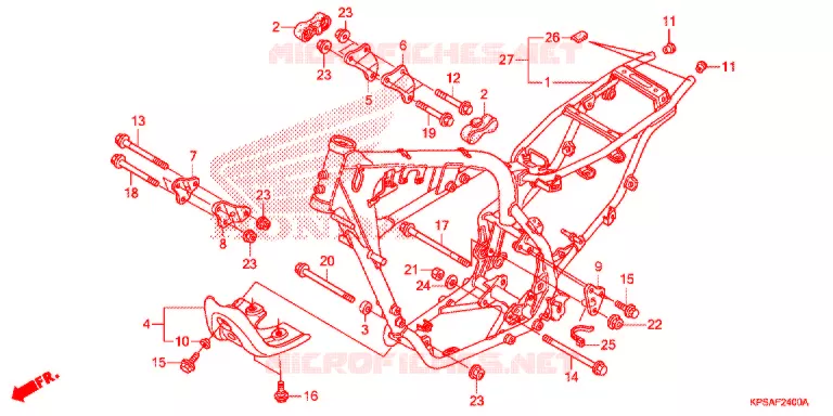 CADRE Honda MOTO 230 CRF 2017  CRF230FH