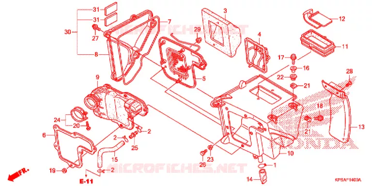 FILTRE A AIR Honda MOTO 230 CRF 2017  CRF230FH