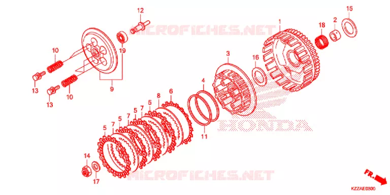 EMBRAYAGE Honda MOTO 250 CRF 2017  CRF250LAH