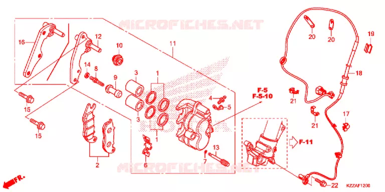 ETRIER DE FREIN AVANT Honda MOTO 250 CRF 2017  CRF250LAH