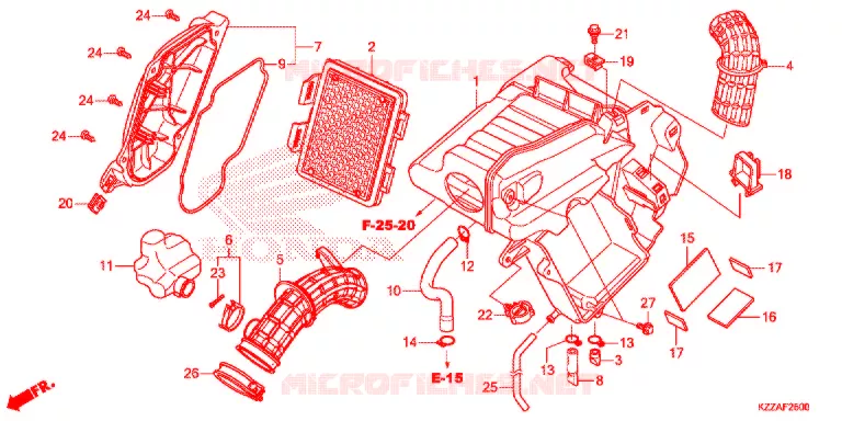 FILTRE A AIR Honda MOTO 250 CRF 2017  CRF250LAH