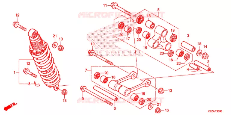 AMORTISSEUR ARRIERE Honda MOTO 250 CRF 2017  CRF250LH