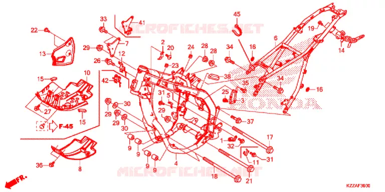 CADRE Honda MOTO 250 CRF 2017  CRF250RLAH
