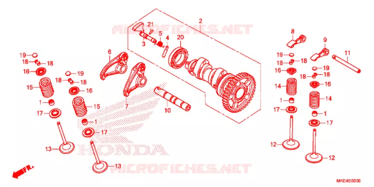 ARBRE A CAMES - SOUPAPE Honda MOTO 450 CRF 2017  CRF450RXH