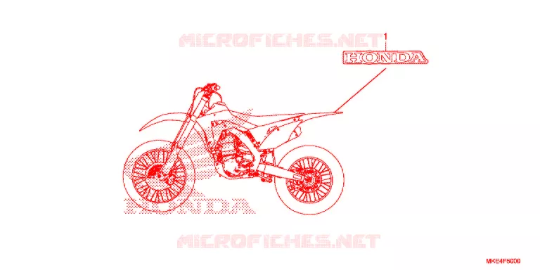 AUTOCOLLANTS Honda MOTO 450 CRF 2017  CRF450RXH