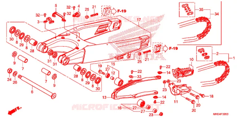 BRAS OSCILLANT Honda MOTO 450 CRF 2018  CRF450RXH