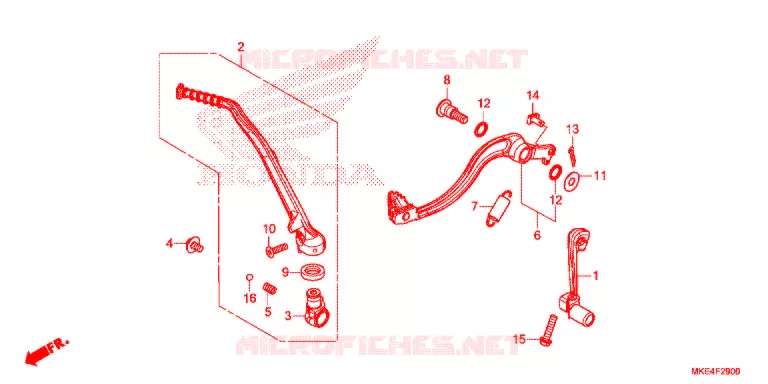 PEDALE - KICK Honda MOTO 450 CRF 2018  CRF450RXH