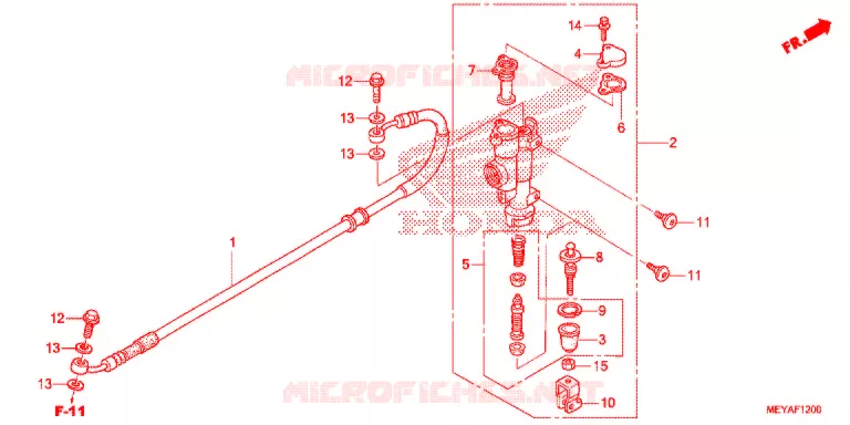 MAITRE-CYLINDRE DE FREIN ARRIERE Honda MOTO 450 CRF 2018  CRF450XH
