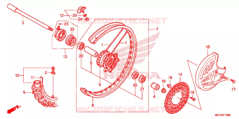 ROUE AVANT Honda MOTO 450 CRF 2018  CRF450XH