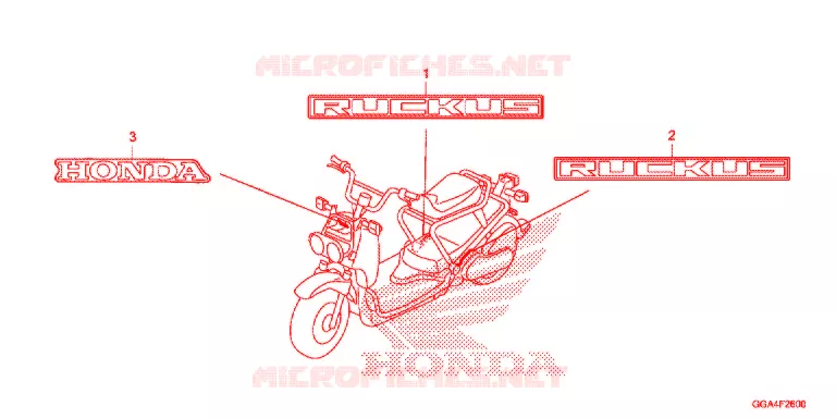 AUTOCOLLANTS Honda SCOOTER 50 RUCKUS 2017  NPS50H_A