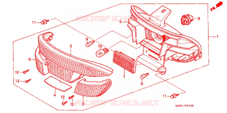 FEUX ARRIERE Honda SCOOTER 50 DIO 1991  SK50MM_II