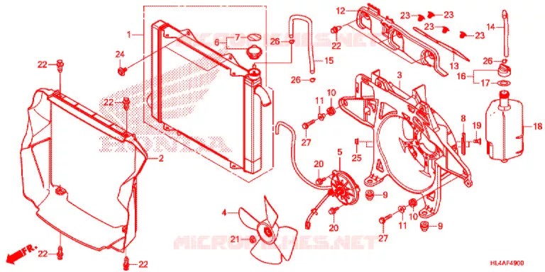 RADIATEUR Honda ATV 1000 PIONEER 2017  SXS1000M3PH