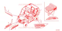 AUTOCOLLANTS pour Honda PIONEER 1000 M5 LIMITED EDITION GRAY de 2017