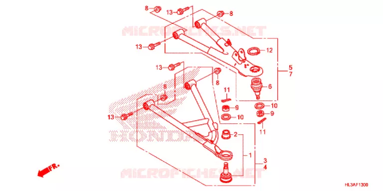 TRIANGLES AVANT Honda ATV 700 PIONEER 2017  SXS700M2DH