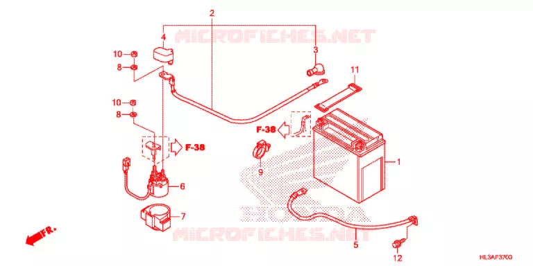 BATTERIE Honda ATV 700 PIONEER 2017  SXS700M2DH
