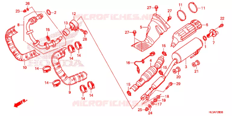 SILENCIEUX D'ECHAPPEMENT Honda ATV 700 PIONEER 2017  SXS700M2DH