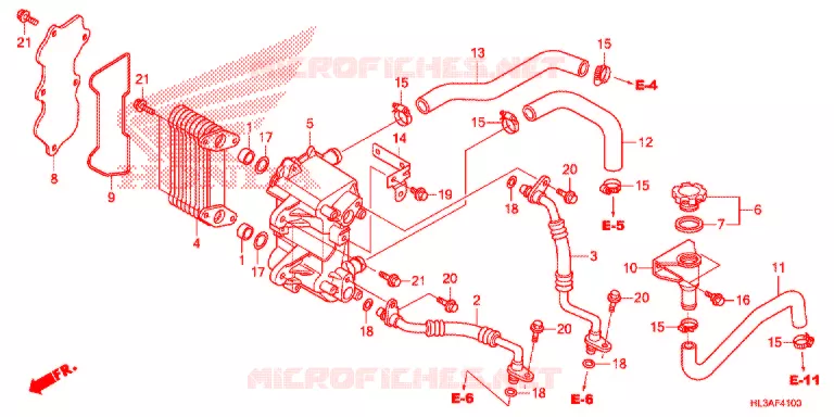 RADIATEUR D'HUILE Honda ATV 700 PIONEER 2017  SXS700M2DH