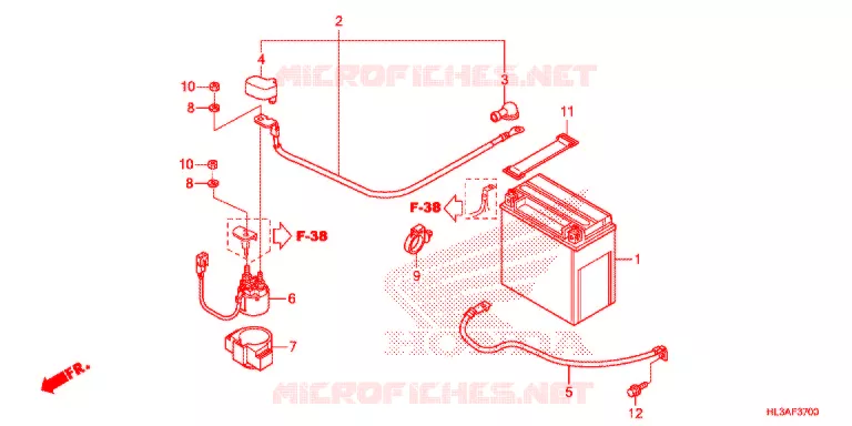 BATTERIE Honda ATV 700 PIONEER 2017  SXS700M2H
