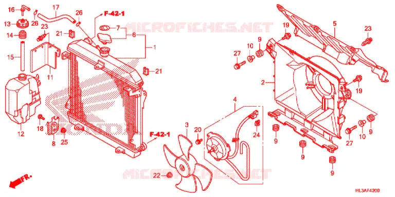 RADIATEUR Honda ATV 700 PIONEER 2017  SXS700M2H