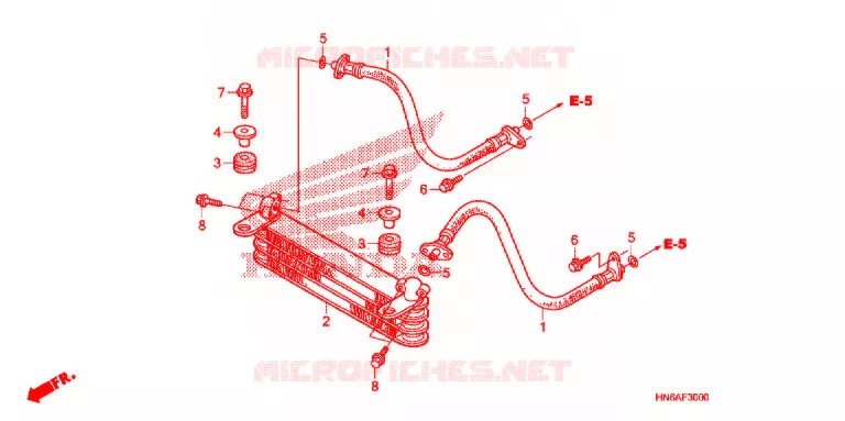 RADIATEUR D'HUILE Honda ATV 250 FOURTRAX 2017  TRX250XH_2017