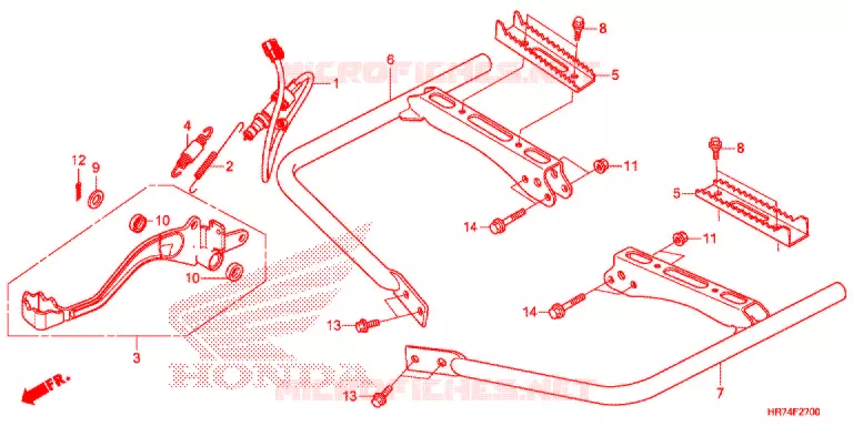 REPOSE PIED - PEDALE Honda ATV 420 FOURTRAX 2017  TRX420FA6H