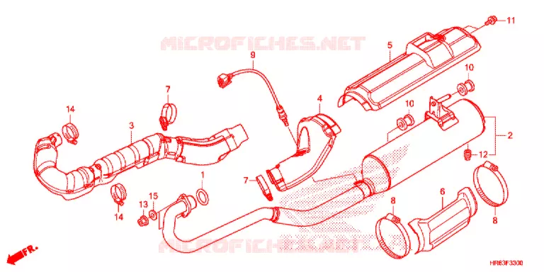 SILENCIEUX D'ECHAPPEMENT Honda ATV 500 FOURTRAX 2017  TRX500FA6H
